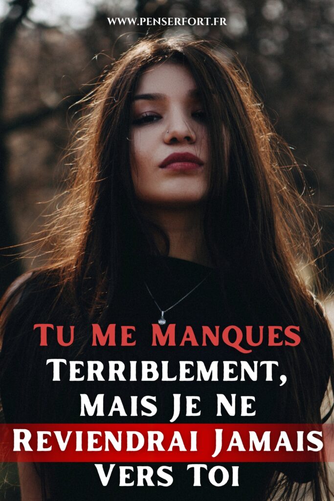 Tu Me Manques Terriblement, Mais Je Ne Reviendrai Jamais Vers Toi