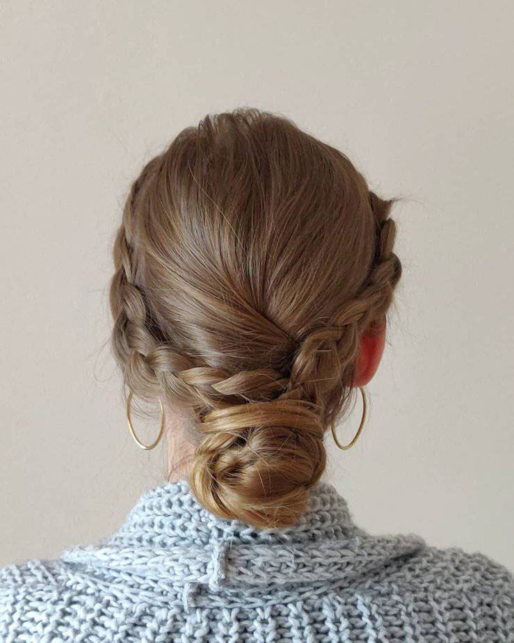 Chignon classique avec tresse