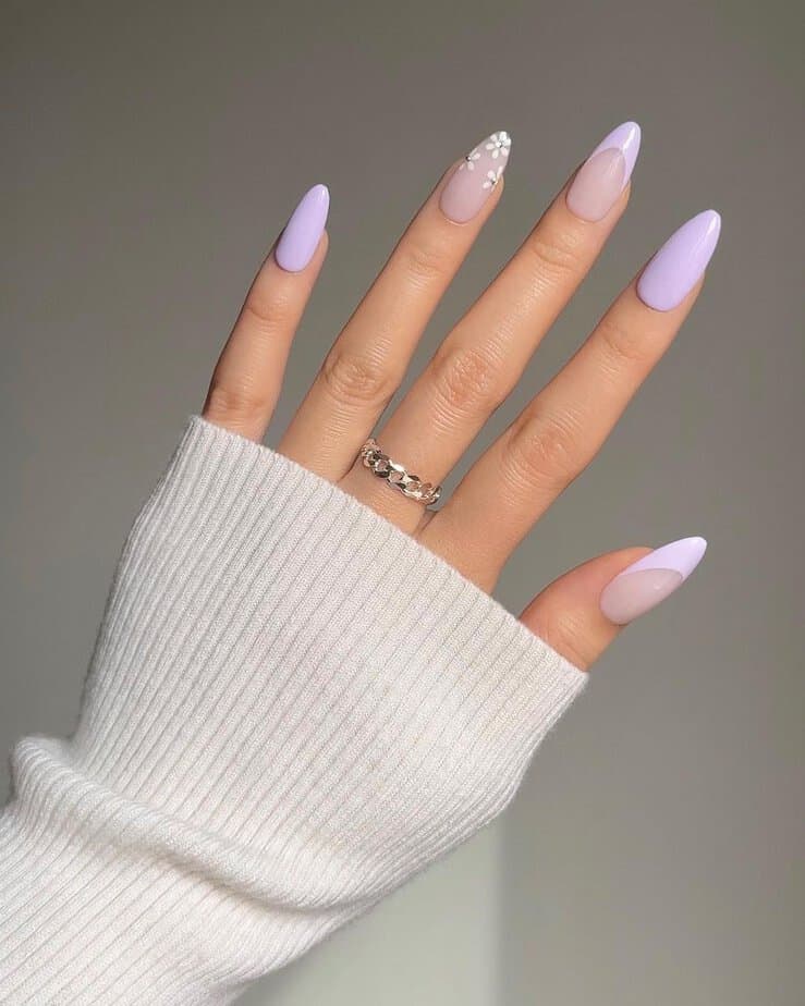 Ongles violets doux