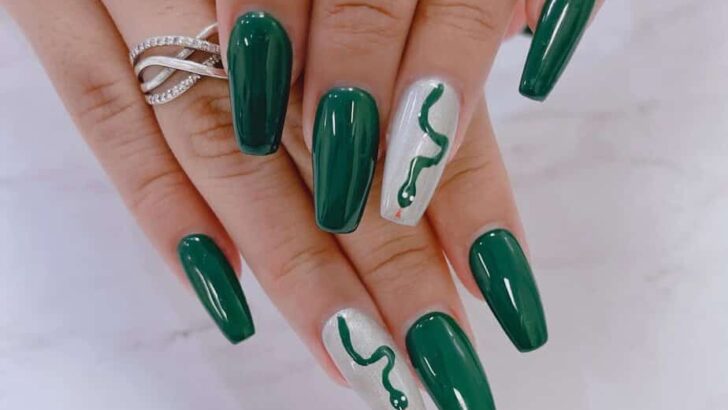 20 Dessins D’ongles Verts Qui Feront Pâlir D’envie Tout Le Monde